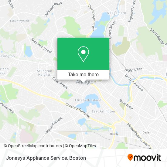Jonesys Appliance Service map