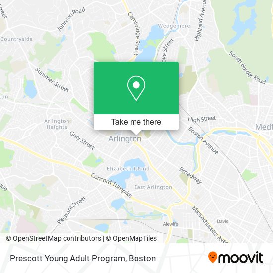 Mapa de Prescott Young Adult Program