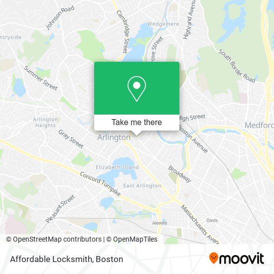 Mapa de Affordable Locksmith