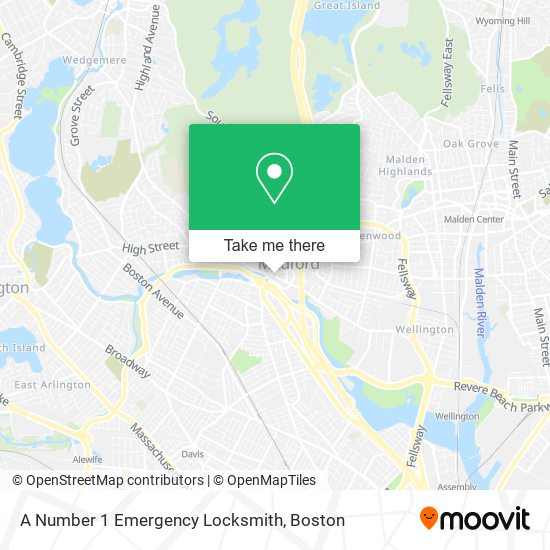 A Number 1 Emergency Locksmith map