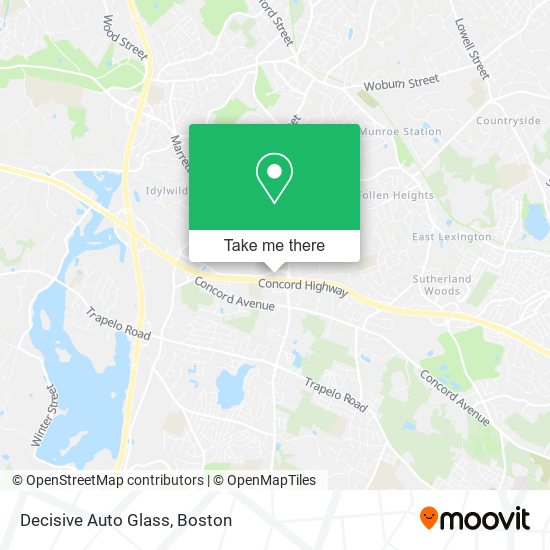 Mapa de Decisive Auto Glass
