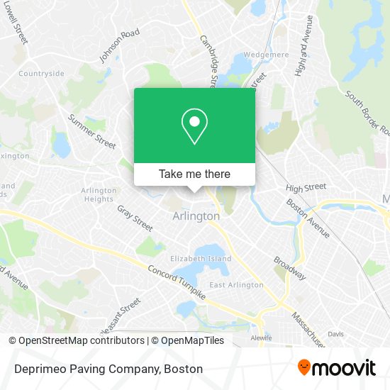 Mapa de Deprimeo Paving Company