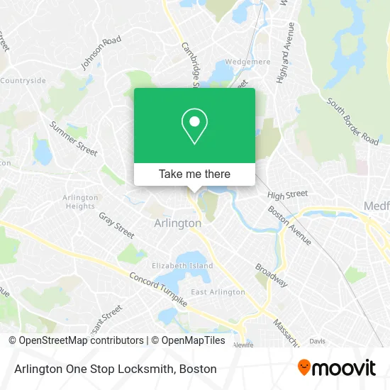 Arlington One Stop Locksmith map