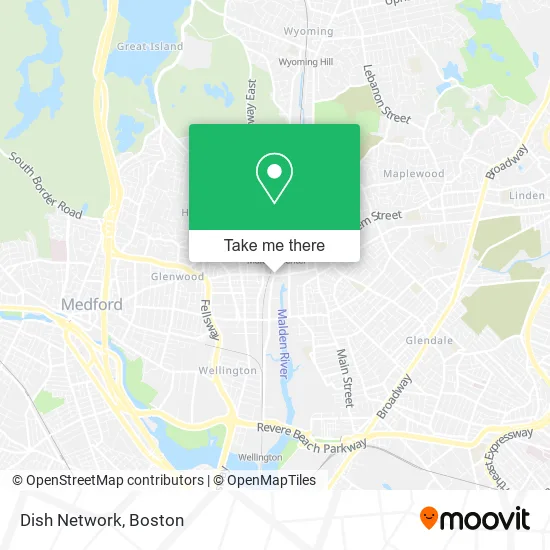 Mapa de Dish Network