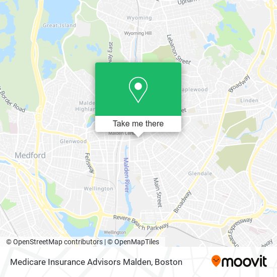 Mapa de Medicare Insurance Advisors Malden