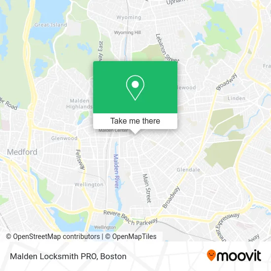 Malden Locksmith PRO map