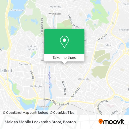 Mapa de Malden Mobile Locksmith Store