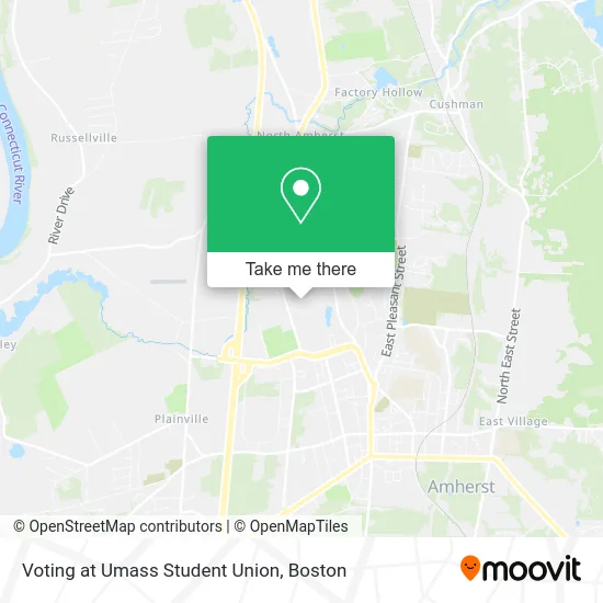Voting at Umass Student Union map