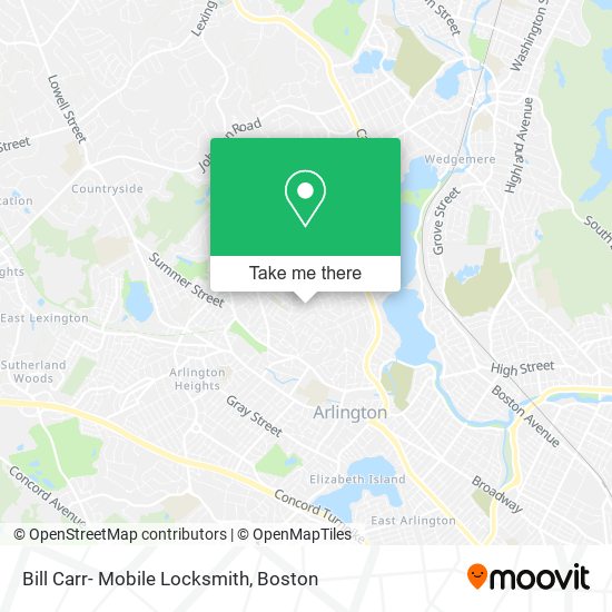 Bill Carr- Mobile Locksmith map