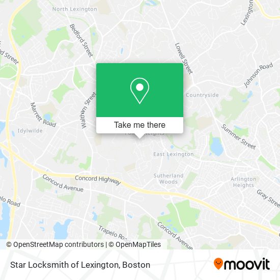 Star Locksmith of Lexington map
