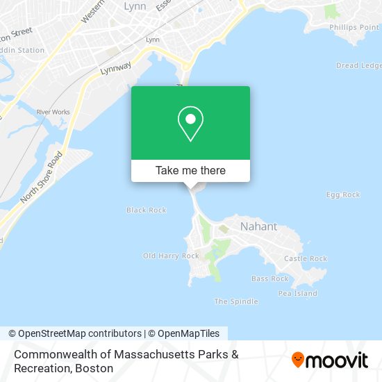 Commonwealth of Massachusetts Parks & Recreation map