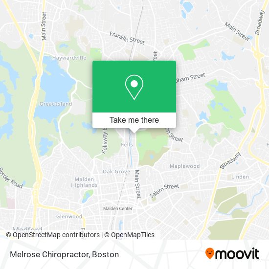 Melrose Chiropractor map