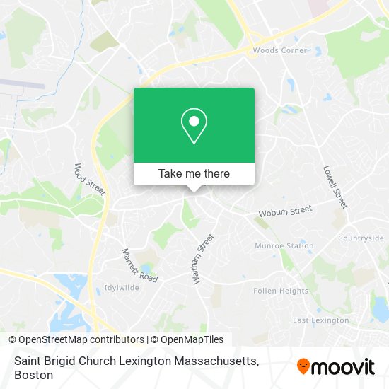 Saint Brigid Church Lexington Massachusetts map