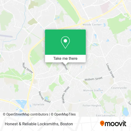 Honest & Reliable Locksmiths map