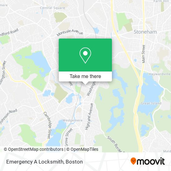 Emergency A Locksmith map