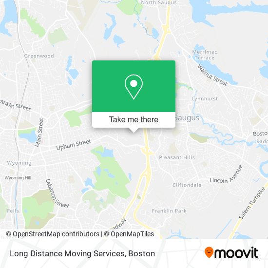 Long Distance Moving Services map