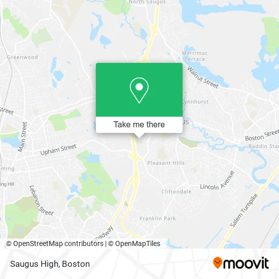 Mapa de Saugus High