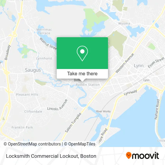 Locksmith Commercial Lockout map