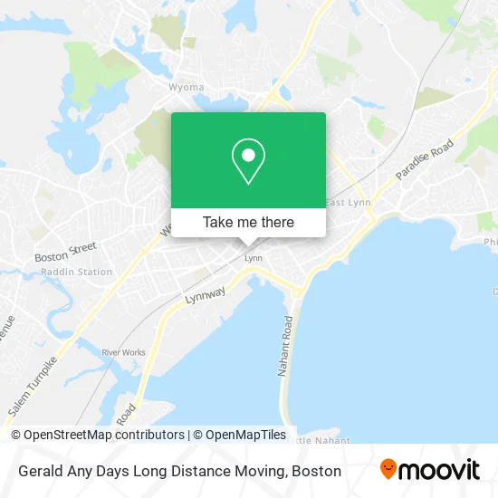 Gerald Any Days Long Distance Moving map