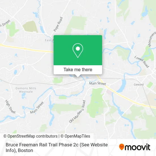Bruce Freeman Rail Trail Phase 2c (See Website Info) map