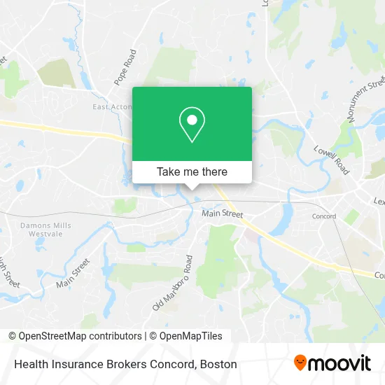 Health Insurance Brokers Concord map