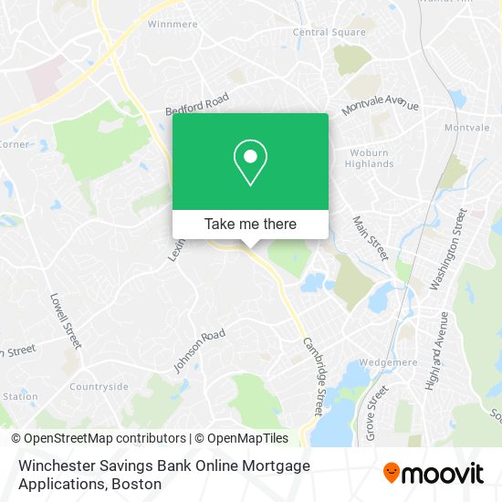 Winchester Savings Bank Online Mortgage Applications map