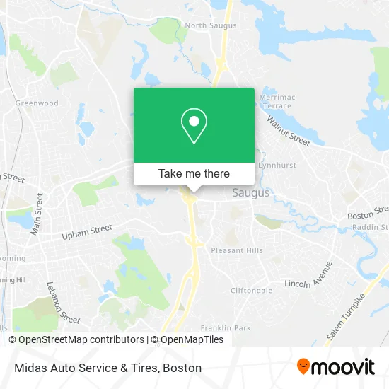 Midas Auto Service & Tires map