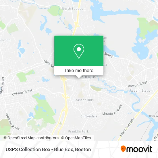 USPS Collection Box - Blue Box map