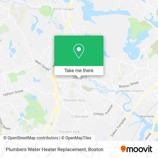 Plumbers Water Heater Replacement map