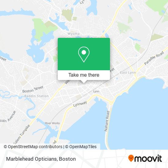 Marblehead Opticians map