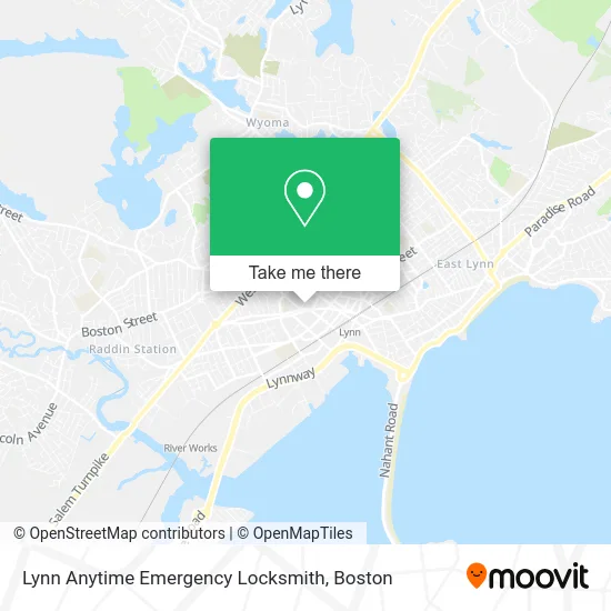 Lynn Anytime Emergency Locksmith map