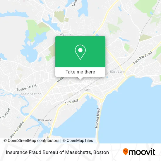 Insurance Fraud Bureau of Masschstts map
