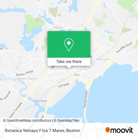 Botanica Yemaya Y los 7 Mares map