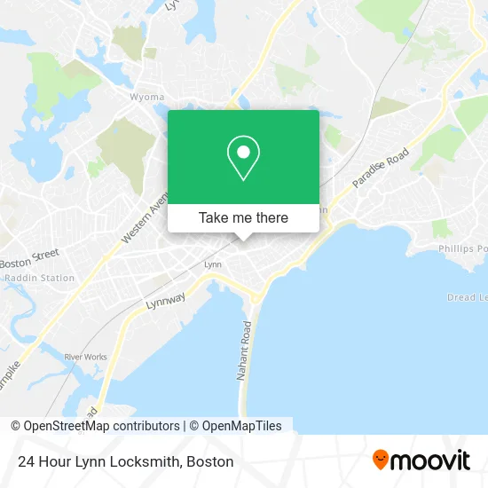 24 Hour Lynn Locksmith map