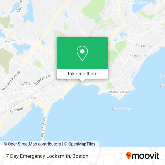 7 Day Emergency Locksmith map