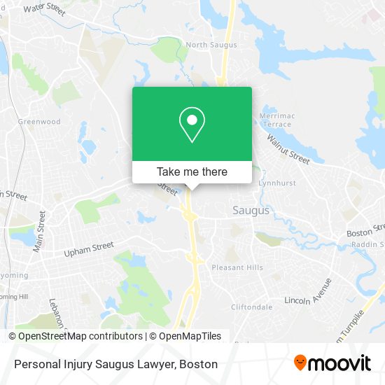 Personal Injury Saugus Lawyer map