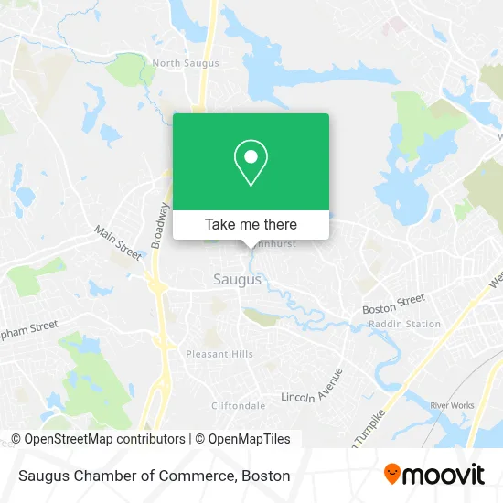 Saugus Chamber of Commerce map