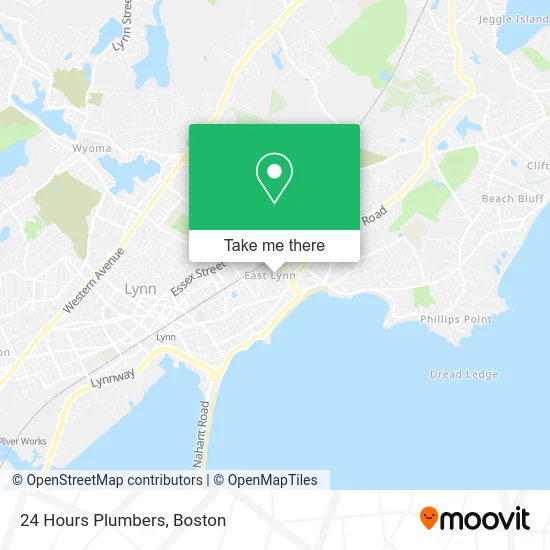 24 Hours Plumbers map