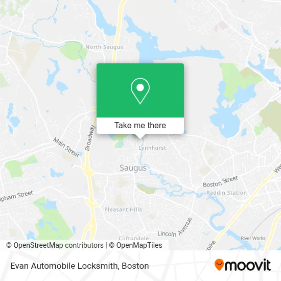 Evan Automobile Locksmith map