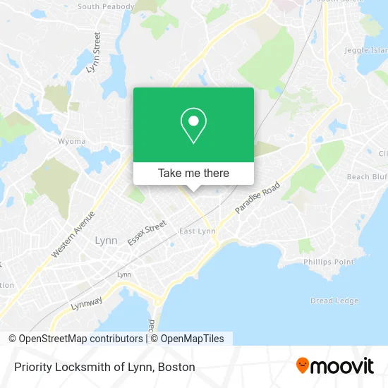Priority Locksmith of Lynn map