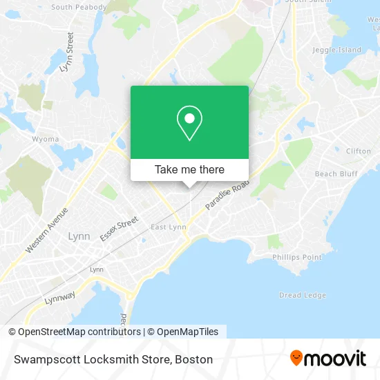 Mapa de Swampscott Locksmith Store