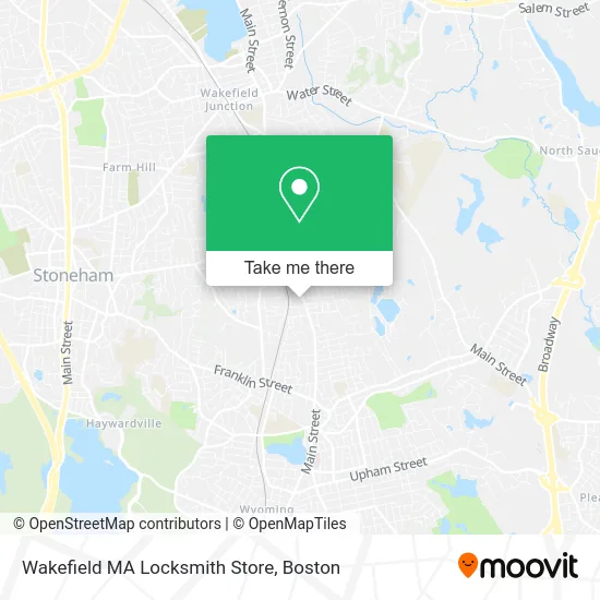 Wakefield MA Locksmith Store map