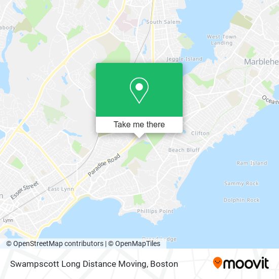 Mapa de Swampscott Long Distance Moving