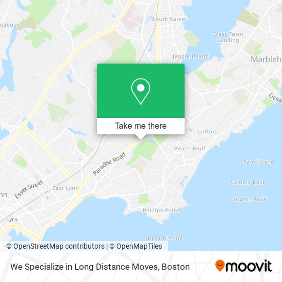 We Specialize in Long Distance Moves map