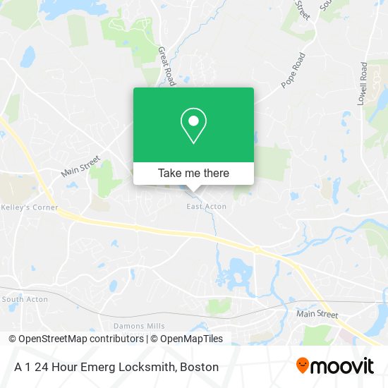A 1 24 Hour Emerg Locksmith map