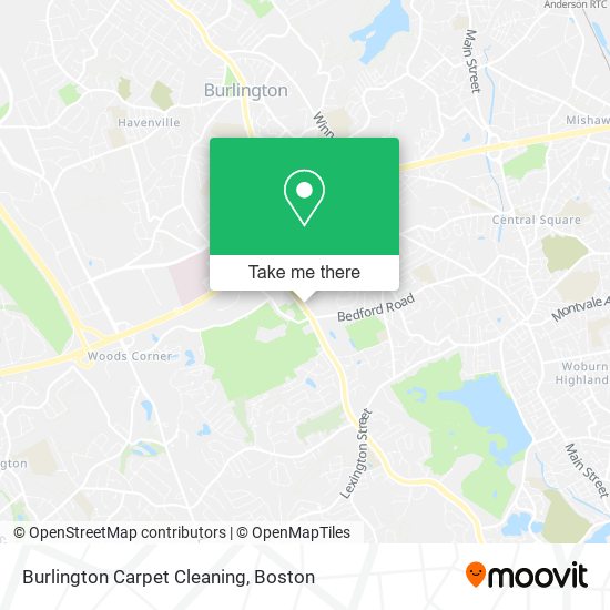 Burlington Carpet Cleaning map