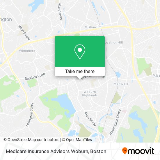 Mapa de Medicare Insurance Advisors Woburn