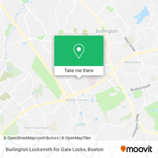 Mapa de Burlington Locksmith for Gate Locks