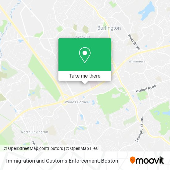 Mapa de Immigration and Customs Enforcement