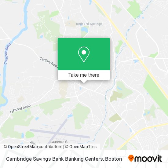 Cambridge Savings Bank Banking Centers map